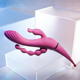 Gender X FOUR BY FOUR - 27.5 cm USB Rechargeable Multi Vibrator VIBRATORS-RABBIT-MULTI